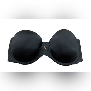 Victoria's Secret Black 34D Bare Sexy Illusions Lightly Lined Strapless Bra VS